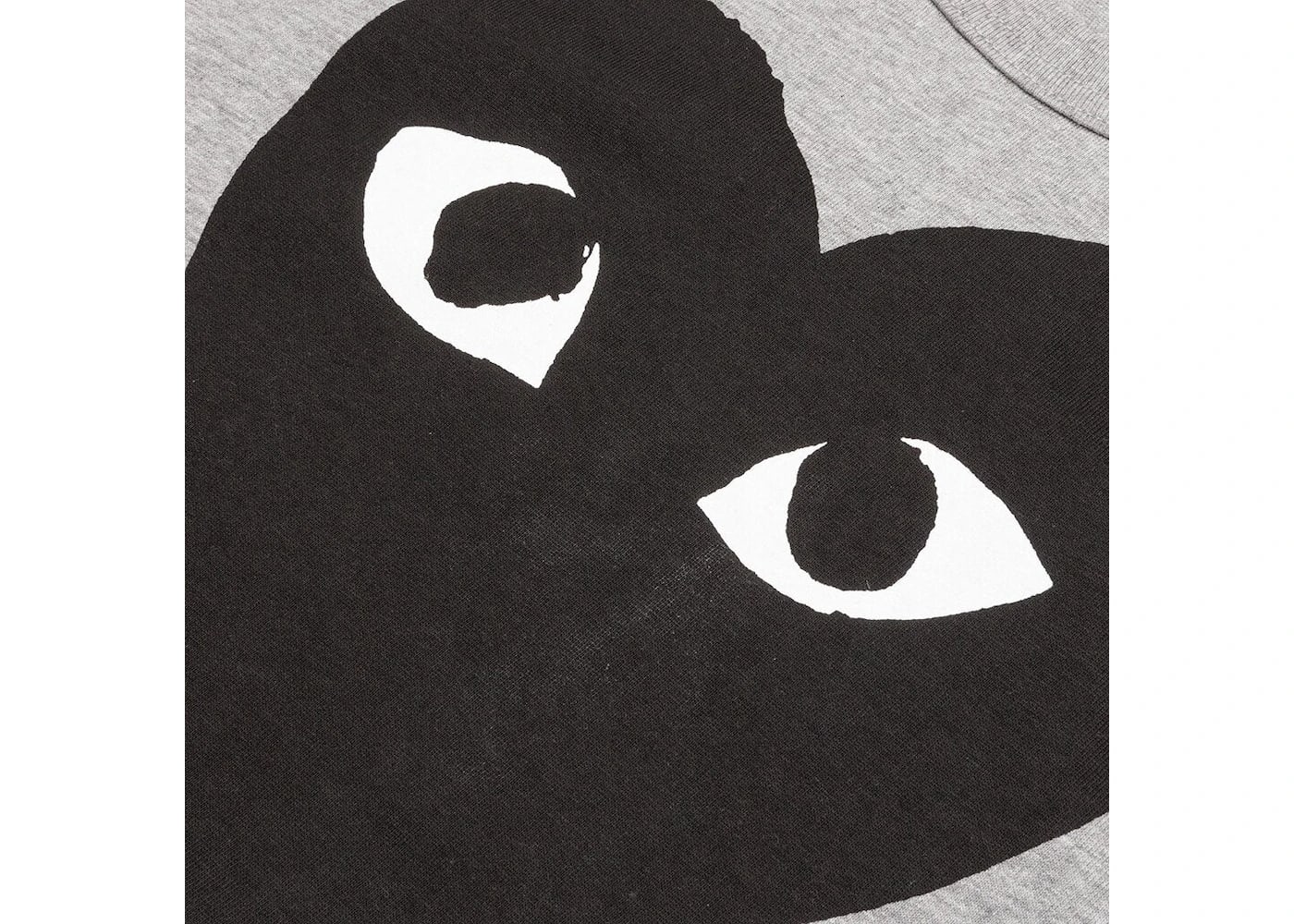 Comme Des Garcons Play Blk Heart Tee Grey Comme Des Garcons Play Blk Heart Tee Grey
