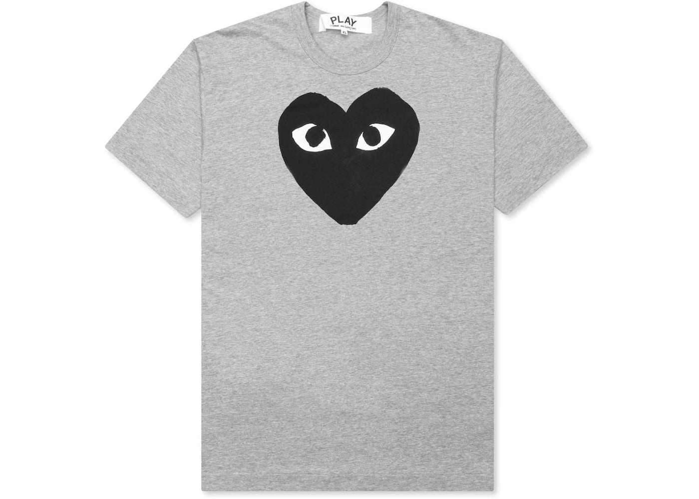Comme Des Garcons Play Blk Heart Tee Grey Comme Des Garcons Play Blk Heart Tee Grey